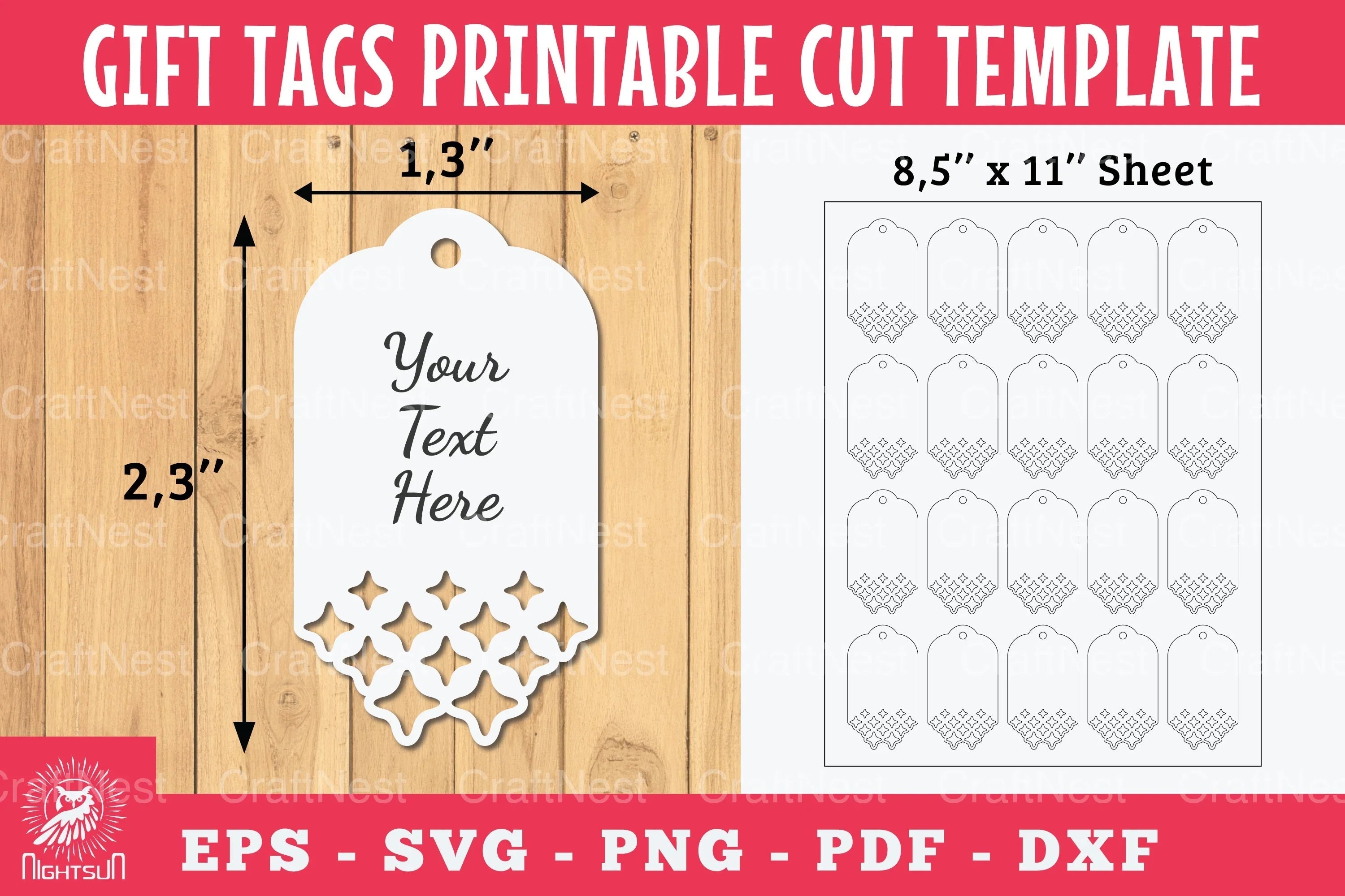 Sparkling Stars Gift Tags Printable Bundle - CraftNest - Digital Crafting and Art