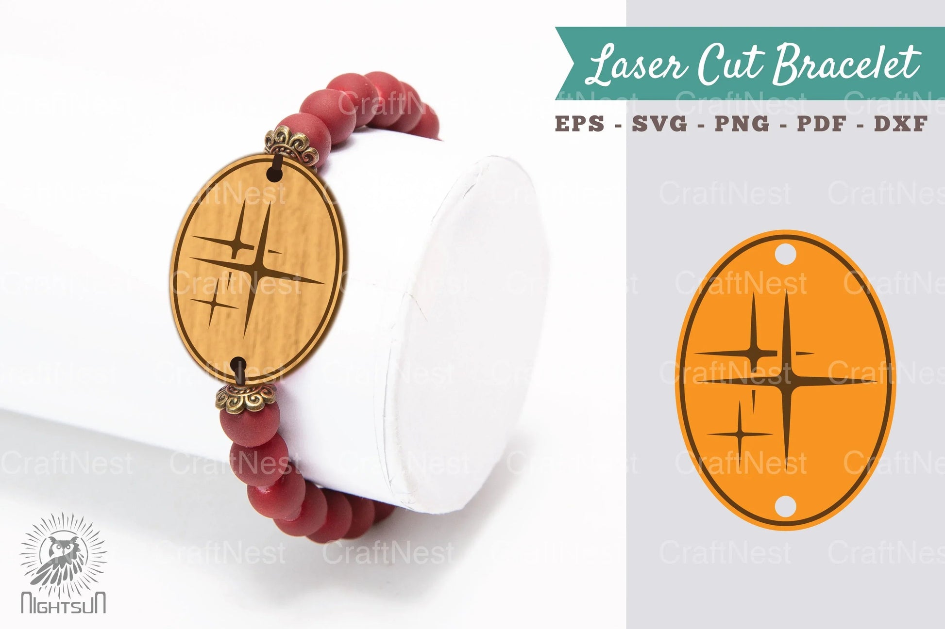 Sparkling Stars Laser Cut Bracelet Design Bundle - CraftNest - Digital Crafting and Art
