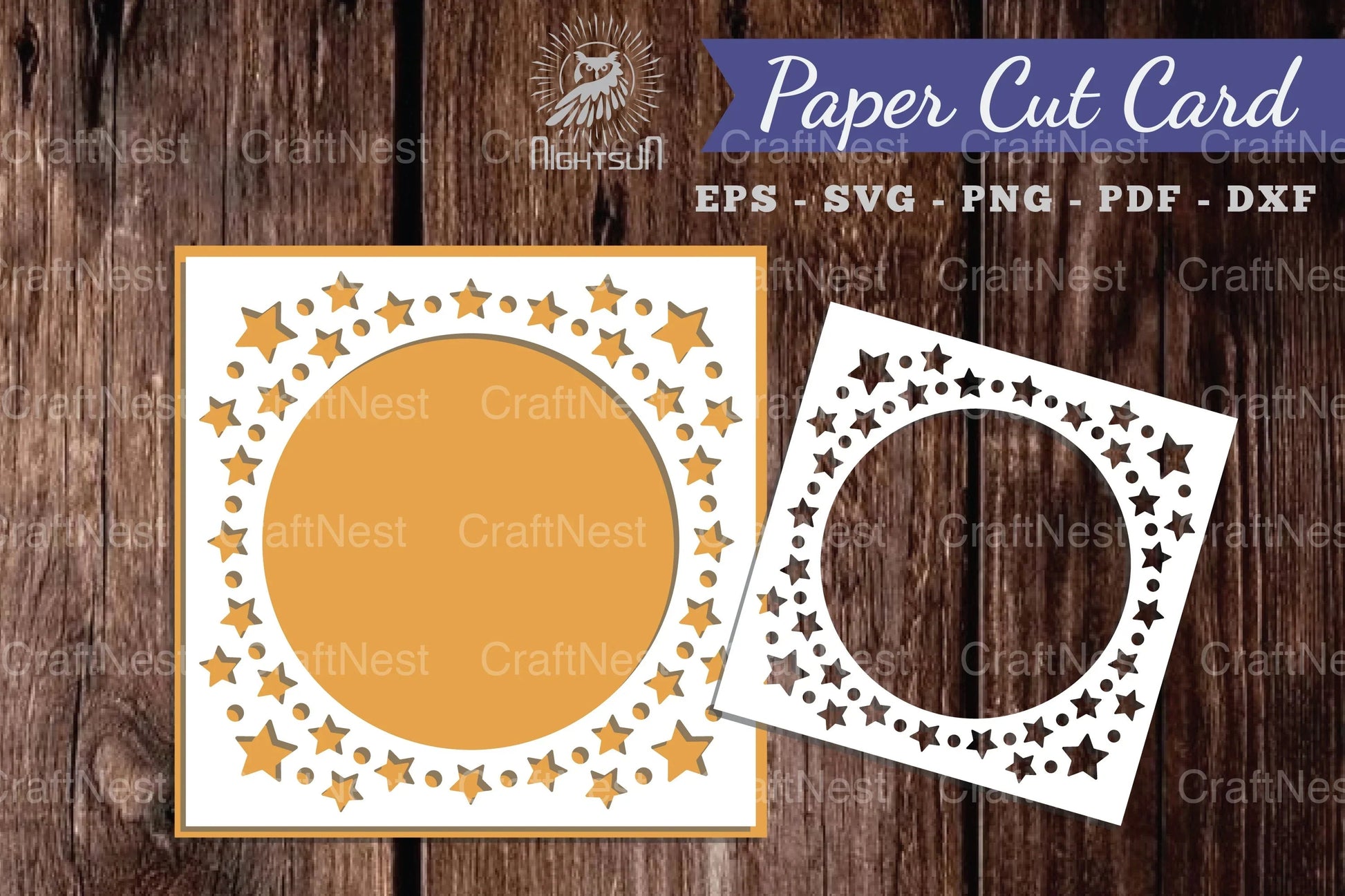 Parkling Stars Papercut Card SVG Design Bundle - CraftNest - Digital Crafting and Art