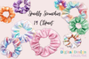 Sparkly Scrunchie Clipart Bundle