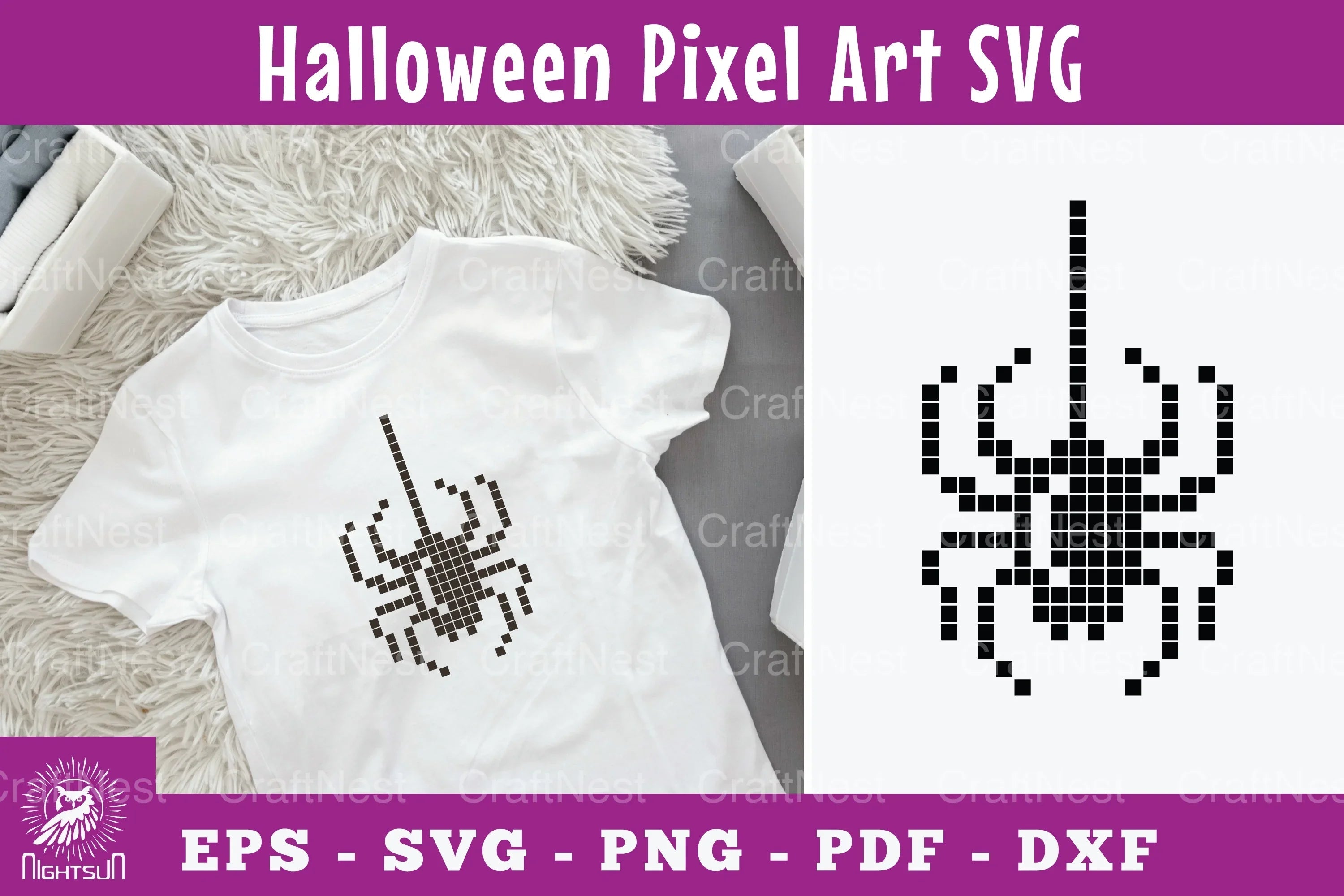 Spider Pixel Art Clipart Bundle - CraftNest - Digital Crafting and Art