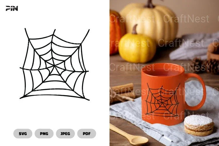 Spider Web Halloween SVG Bundle Clipart - CraftNest - Digital Crafting and Art