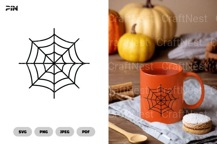 Spider Web Halloween SVG Bundle Clipart - CraftNest - Digital Crafting and Art