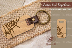 Spider Webs Laser Cut Keychain Design Bundle - CraftNest - Digital Crafting and Art