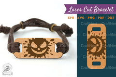 Splash Ghost Face Laser Cut Bracelet Clipart Bundle - CraftNest - Digital Crafting and Art