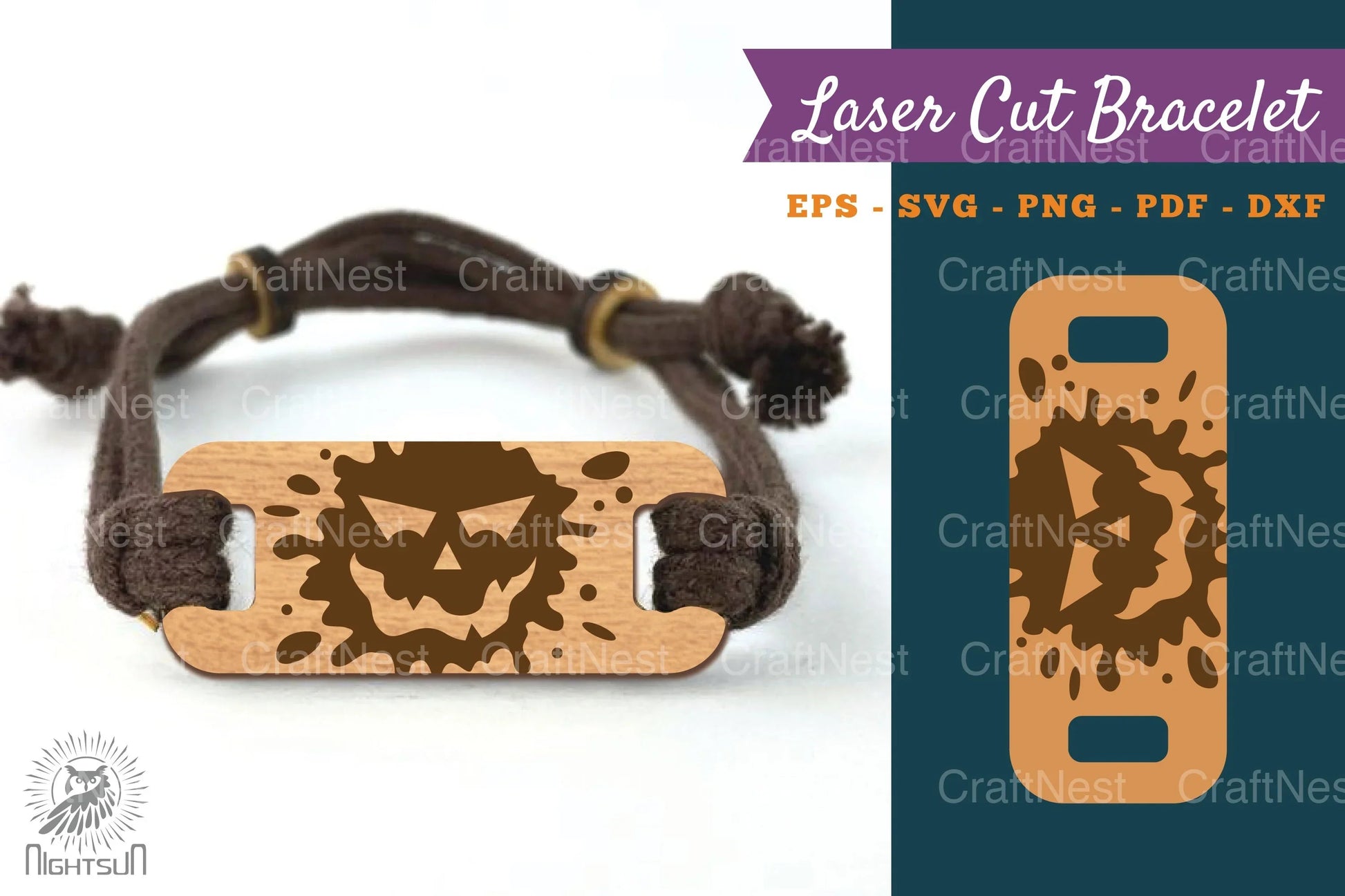 Ghost Face Laser Cut Bracelet SVG Bundle - CraftNest - Digital Crafting and Art