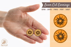 Splash Laser Cut Earrings SVG Bundle - CraftNest - Digital Crafting and Art