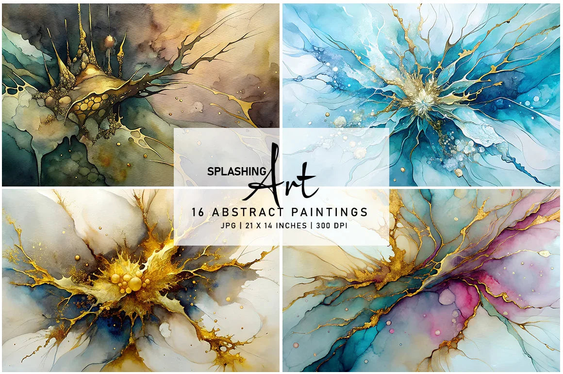 Splashing Art - Wall Art - CraftNest - Digital Crafting and Art