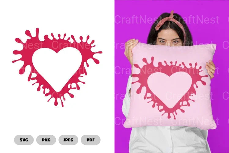 Splat and Splash Heart SVG Bundle - CraftNest - Digital Crafting and Art