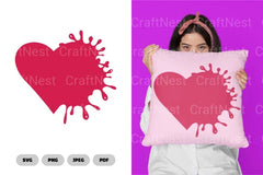 Splat and Splash Heart SVG Bundle - CraftNest - Digital Crafting and Art