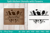 Split Kitchen Utensils with Cute Flowers SVG Bundle