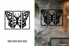 Split Butterfly Wall Decor SVG Bundle - Clipart Bundle - CraftNest - Digital Crafting and Art
