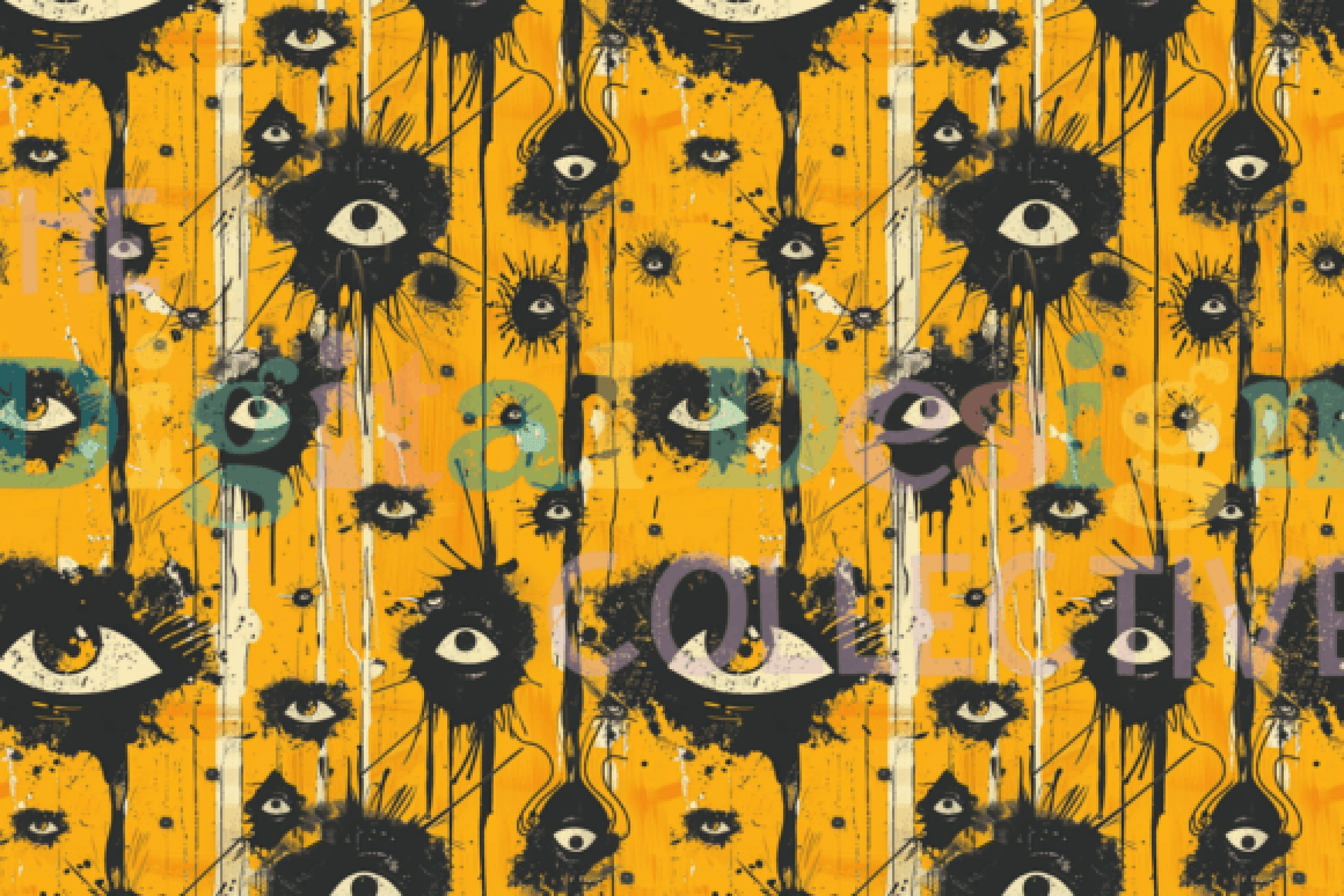 Spooky Eyes Seamless Halloween Crafting Papers - CraftNest - Digital Crafting and Art
