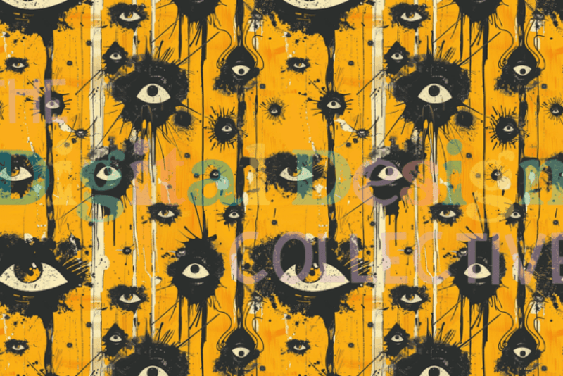 Spooky Eyes Seamless Halloween Crafting Papers - CraftNest - Digital Crafting and Art