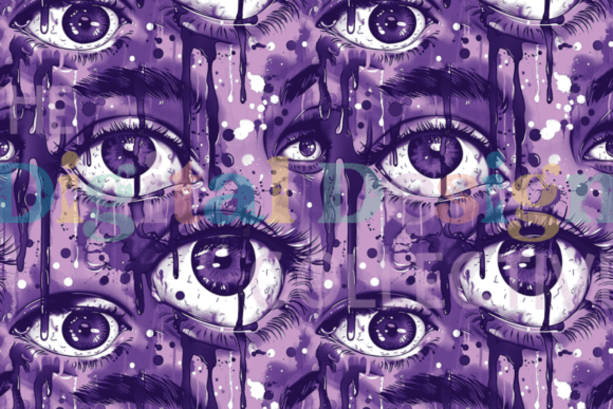Spooky Eyes Seamless Halloween Crafting Papers - CraftNest - Digital Crafting and Art