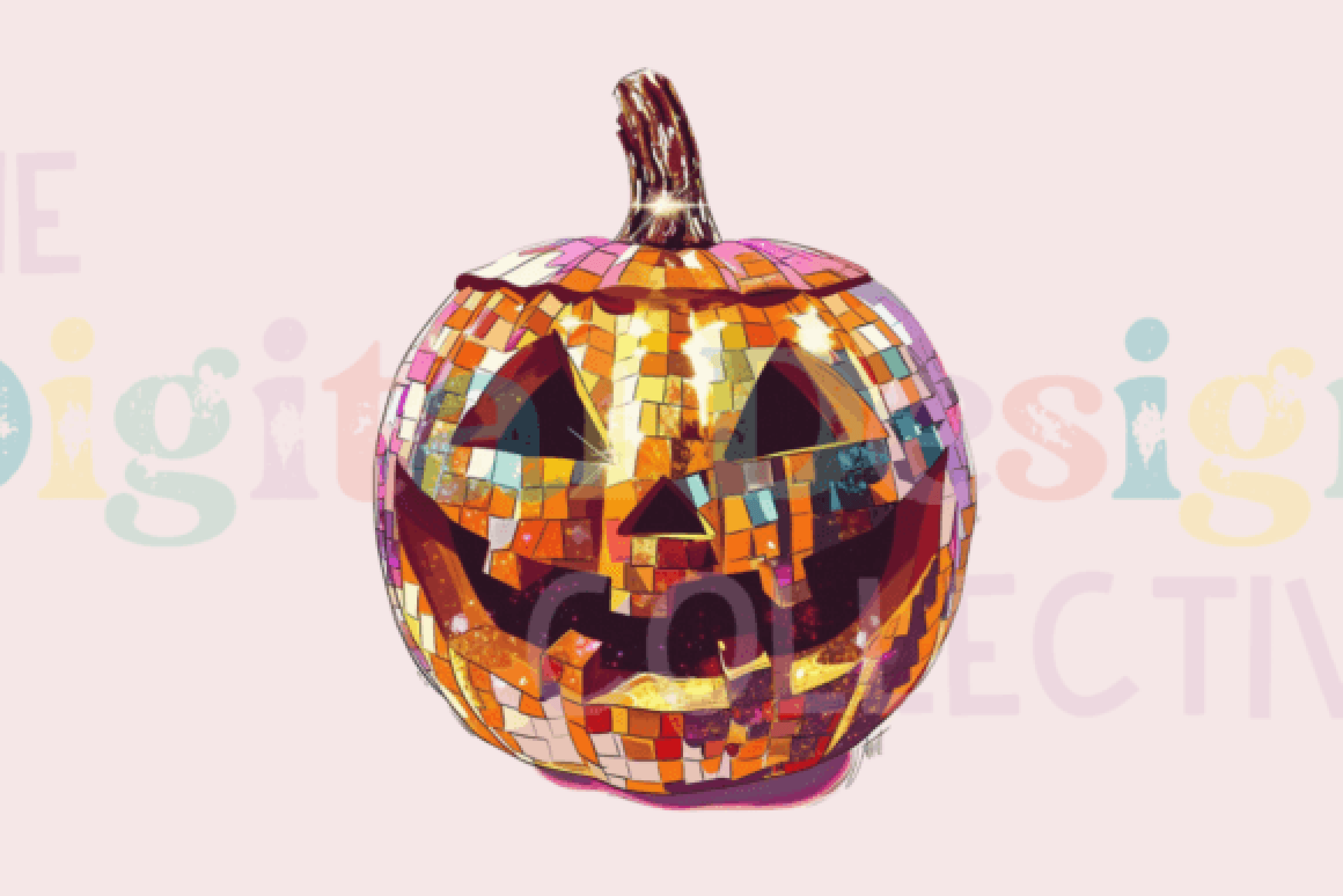 Spooky Halloween Pumpkin Disco Ball Clipart Bundle - CraftNest - Digital Crafting and Art