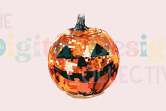 Spooky Halloween Pumpkin Disco Ball Clipart Bundle - CraftNest - Digital Crafting and Art