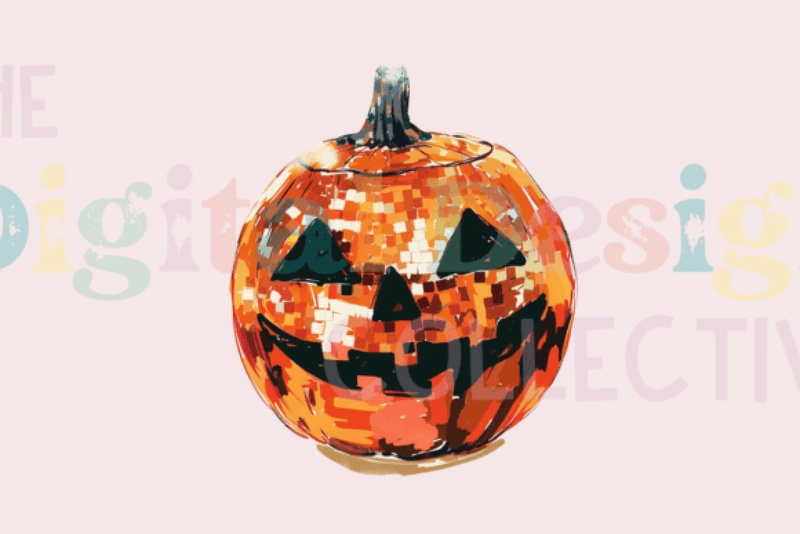Spooky Halloween Pumpkin Disco Ball Clipart Bundle - CraftNest - Digital Crafting and Art