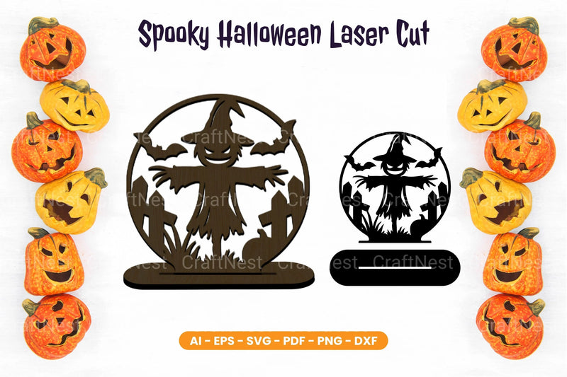 Spooky Halloween Laser Cut Stand SVG Bundle - CraftNest - Digital Crafting and Art