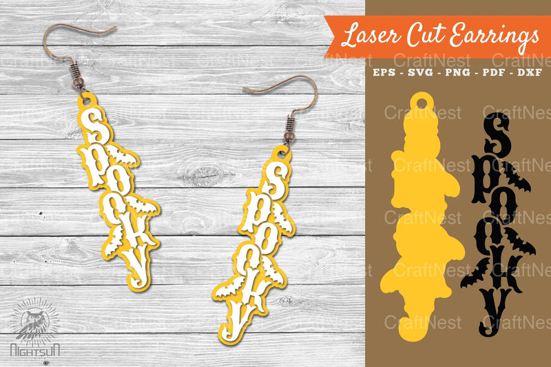 Spooky Laser Cut Earrings SVG Bundle - CraftNest - Digital Crafting and Art