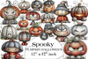 Spooky Pumpkin Halloween Clipart Bundle
