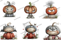 Spooky Pumpkin Halloween Clipart Bundle - CraftNest - Digital Crafting and Art