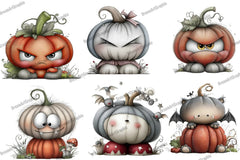 Spooky Pumpkin Halloween Clipart Bundle - CraftNest - Digital Crafting and Art