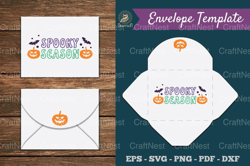 Spooky Season Envelope Template SVG Bundle - CraftNest - Digital Crafting and Art