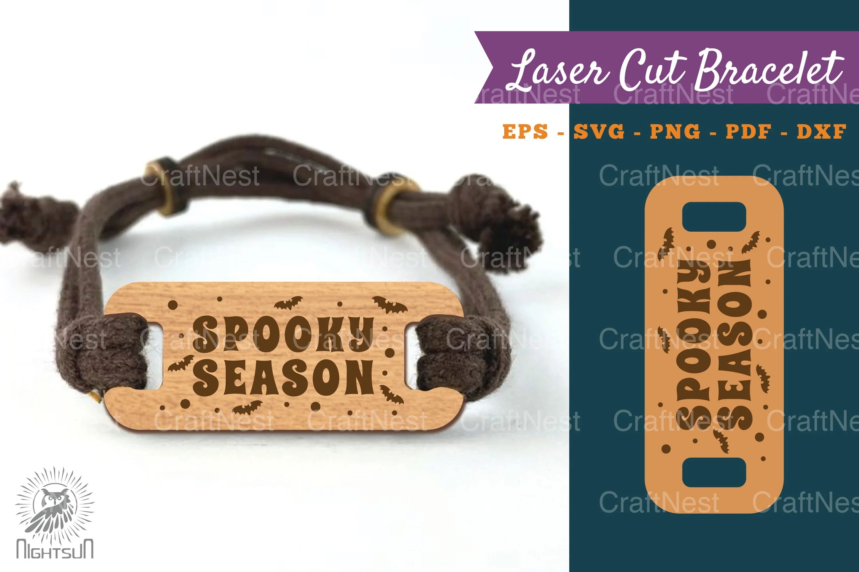 Spooky Season Laser Cut Bracelet SVG Bundle - CraftNest - Digital Crafting and Art