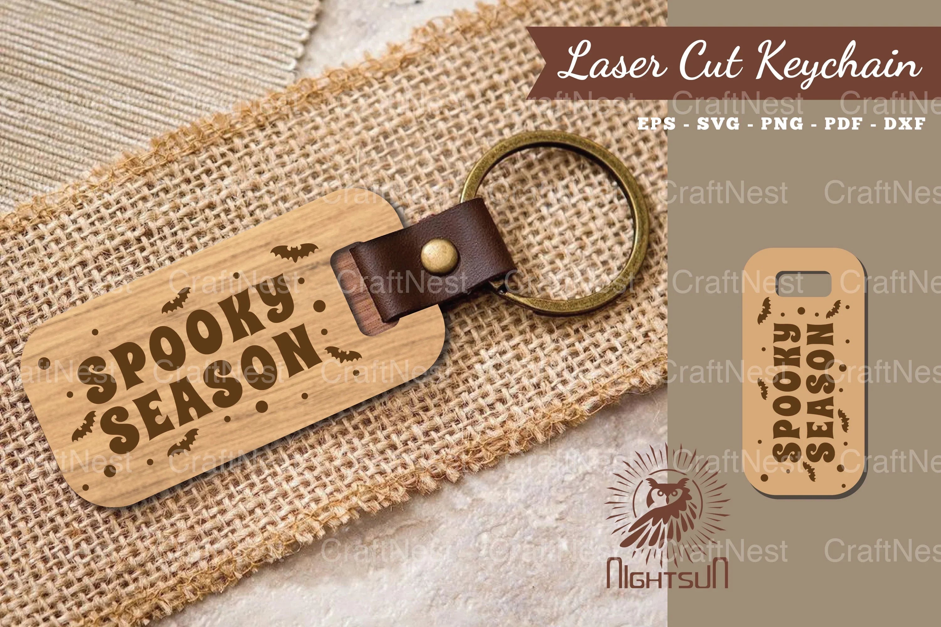 Spooky Season Laser Cut Keychain Design Bundle - CraftNest - Digital Crafting and Art