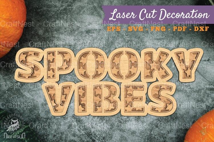 Spooky Vibes 3D Lasercut Decoration Clipart Bundle - CraftNest - Digital Crafting and Art