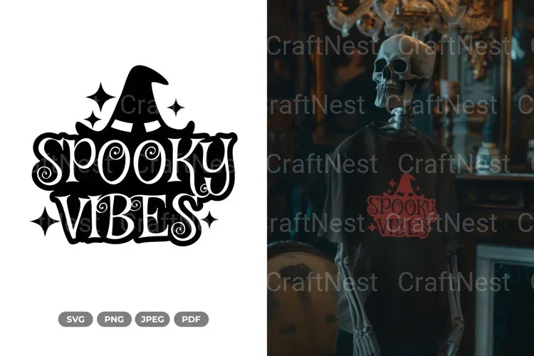 Spooky Vibes Halloween SVG Bundle - CraftNest - Digital Crafting and Art