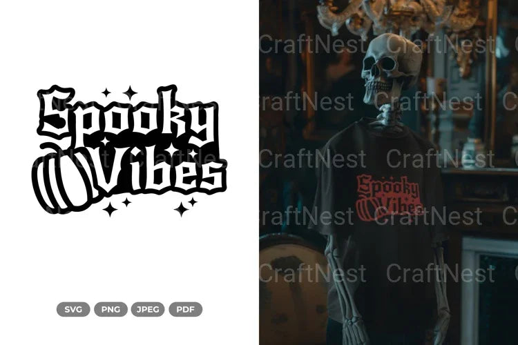Spooky Vibes Halloween SVG Bundle - CraftNest - Digital Crafting and Art