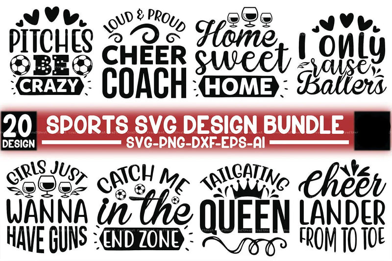 Sports Design SVG Bundle 1 - CraftNest - Digital Crafting and Art