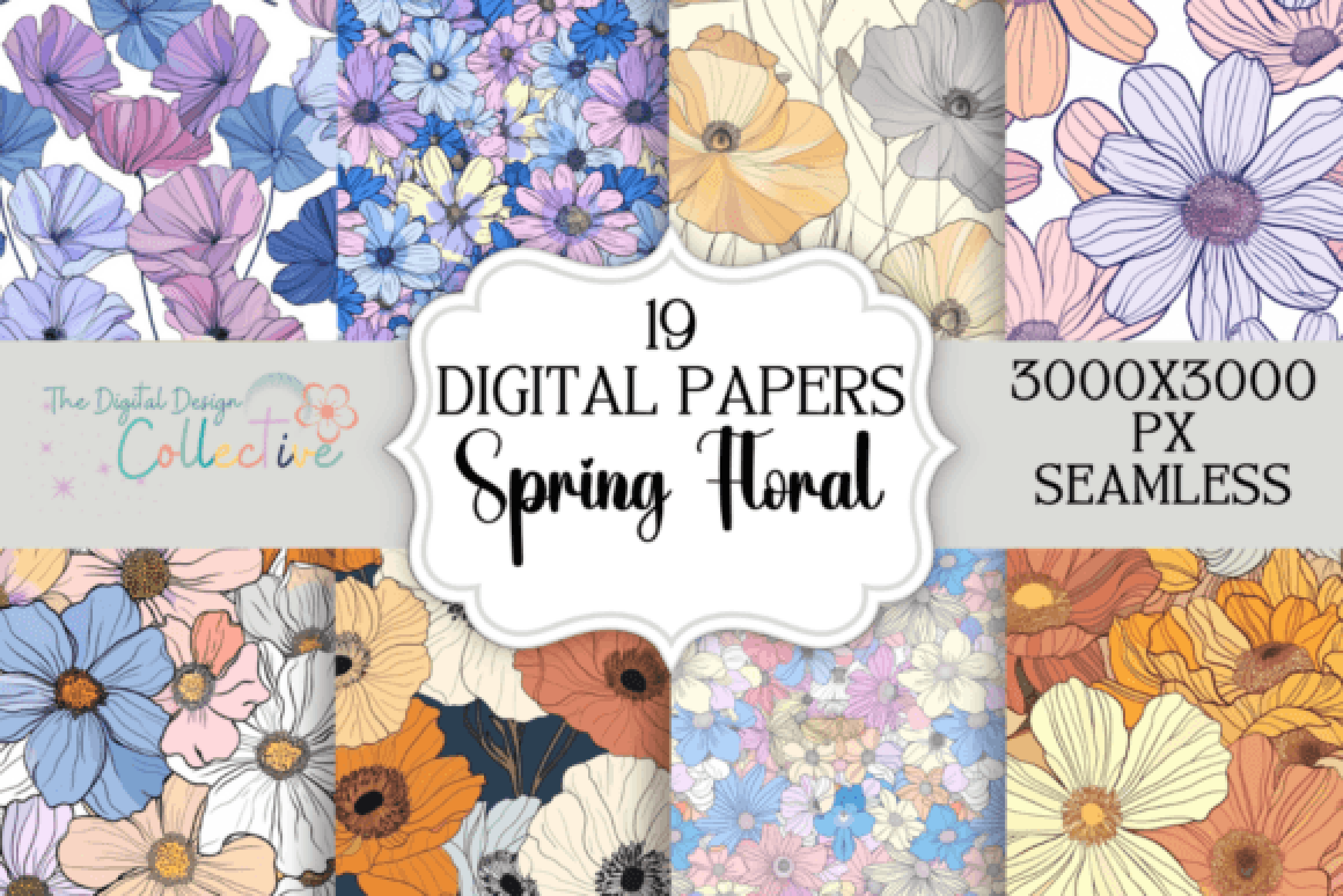 Seamless Floral Digital Paper