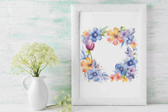 Spring Wildflower Frames Clipart Bundle - CraftNest - Digital Crafting and Art