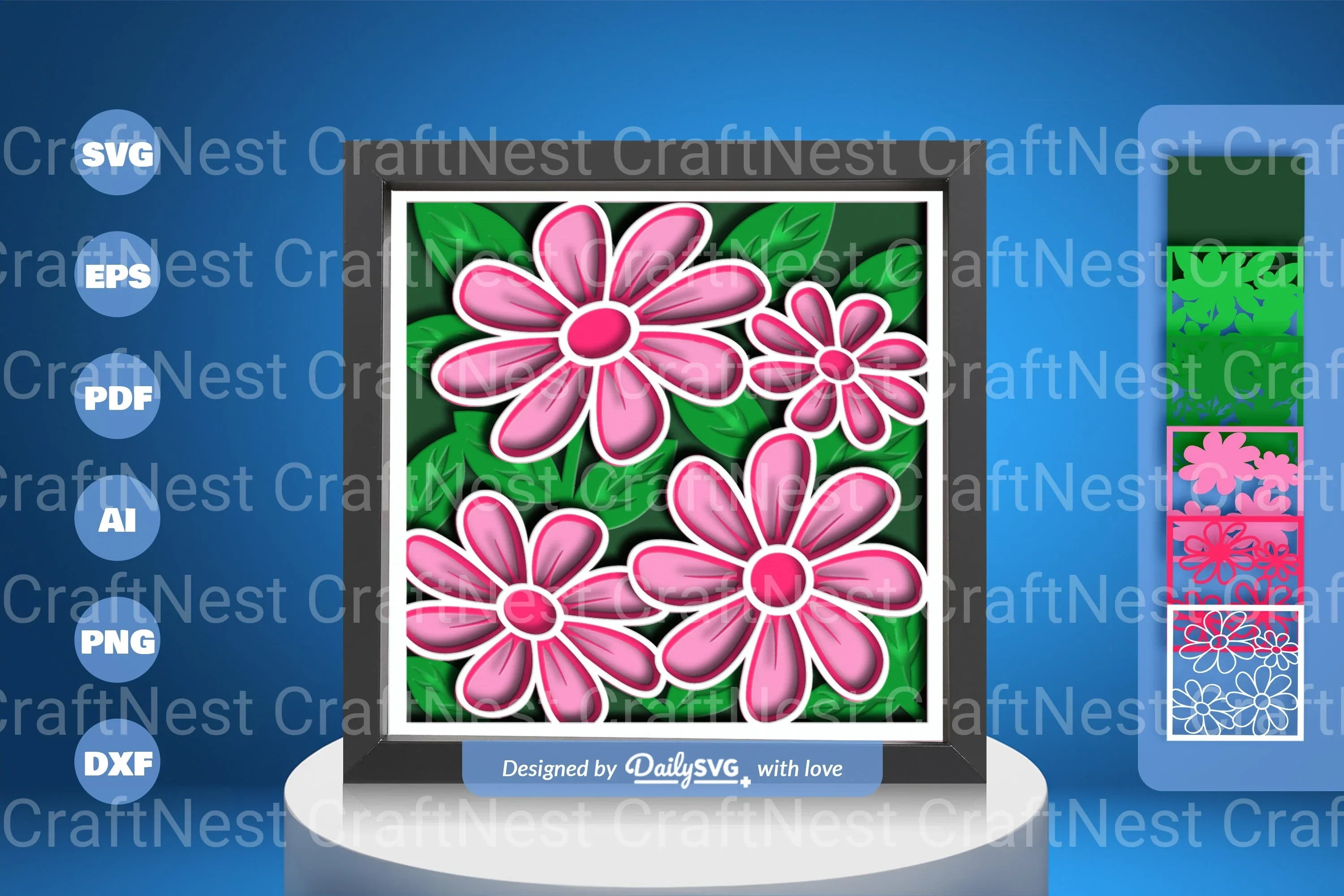 Spring Floral Papercut SVG Bundle