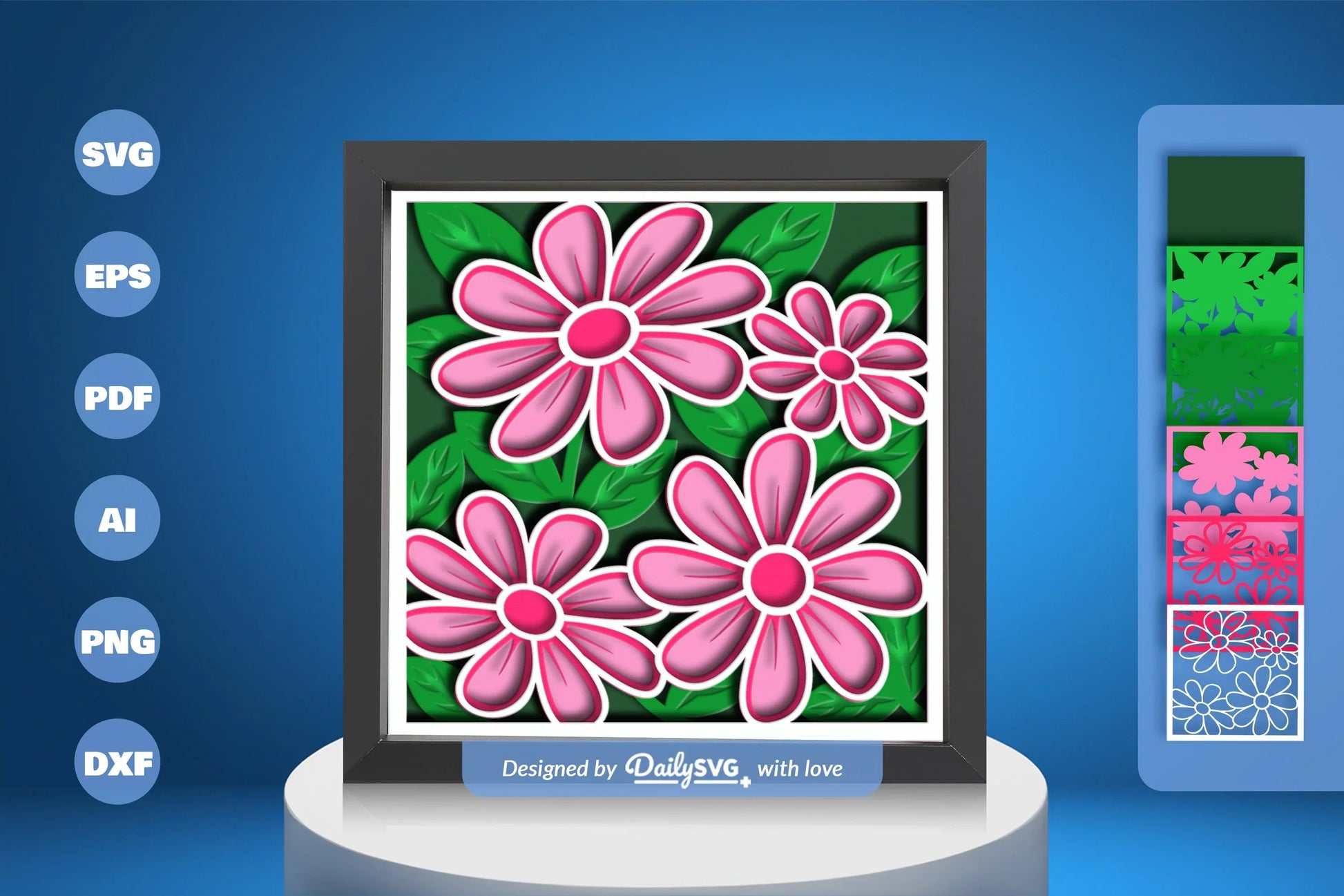 Spring Floral Papercut SVG Bundle - CraftNest - Digital Crafting and Art