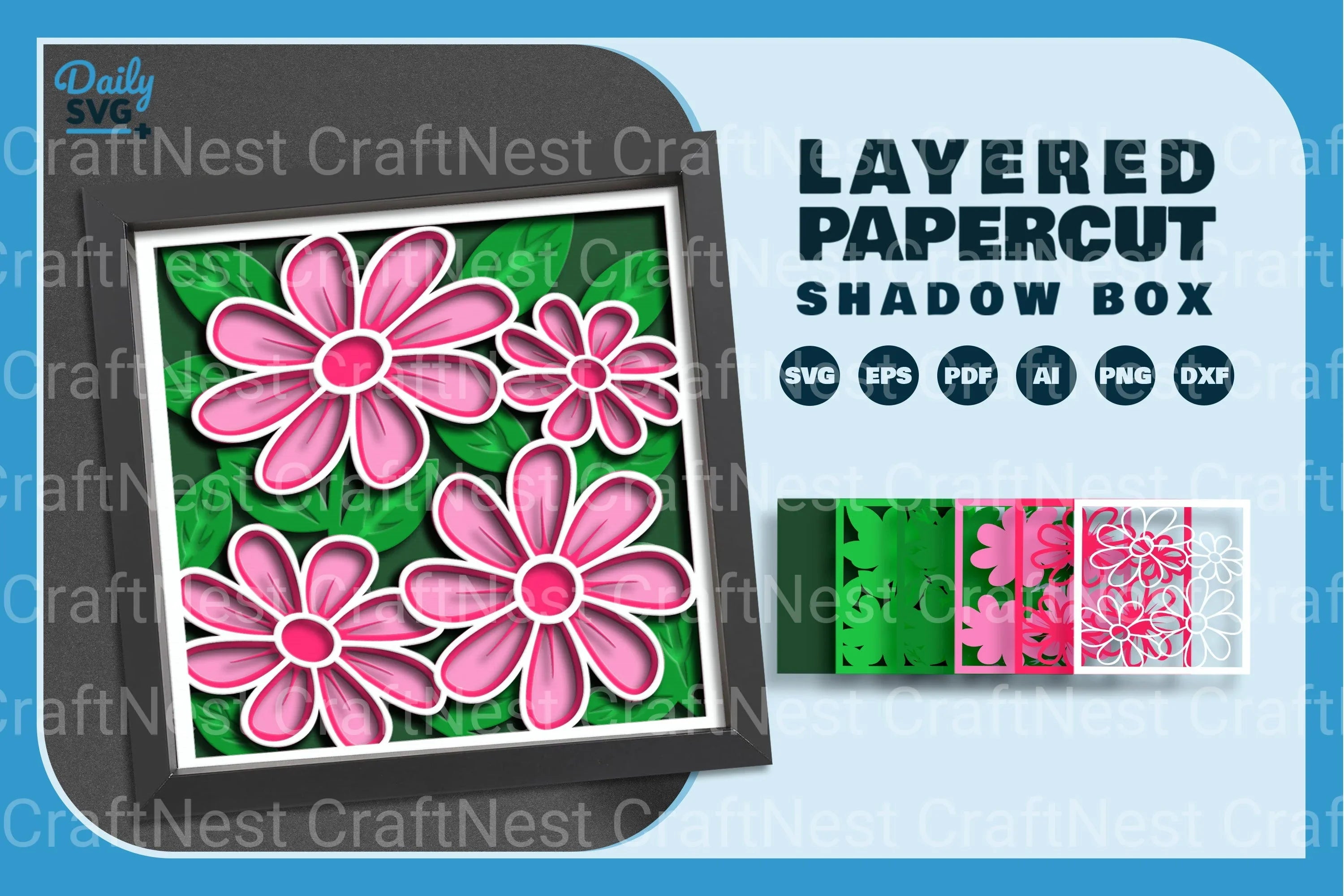 Spring Floral Papercut SVG Bundle
