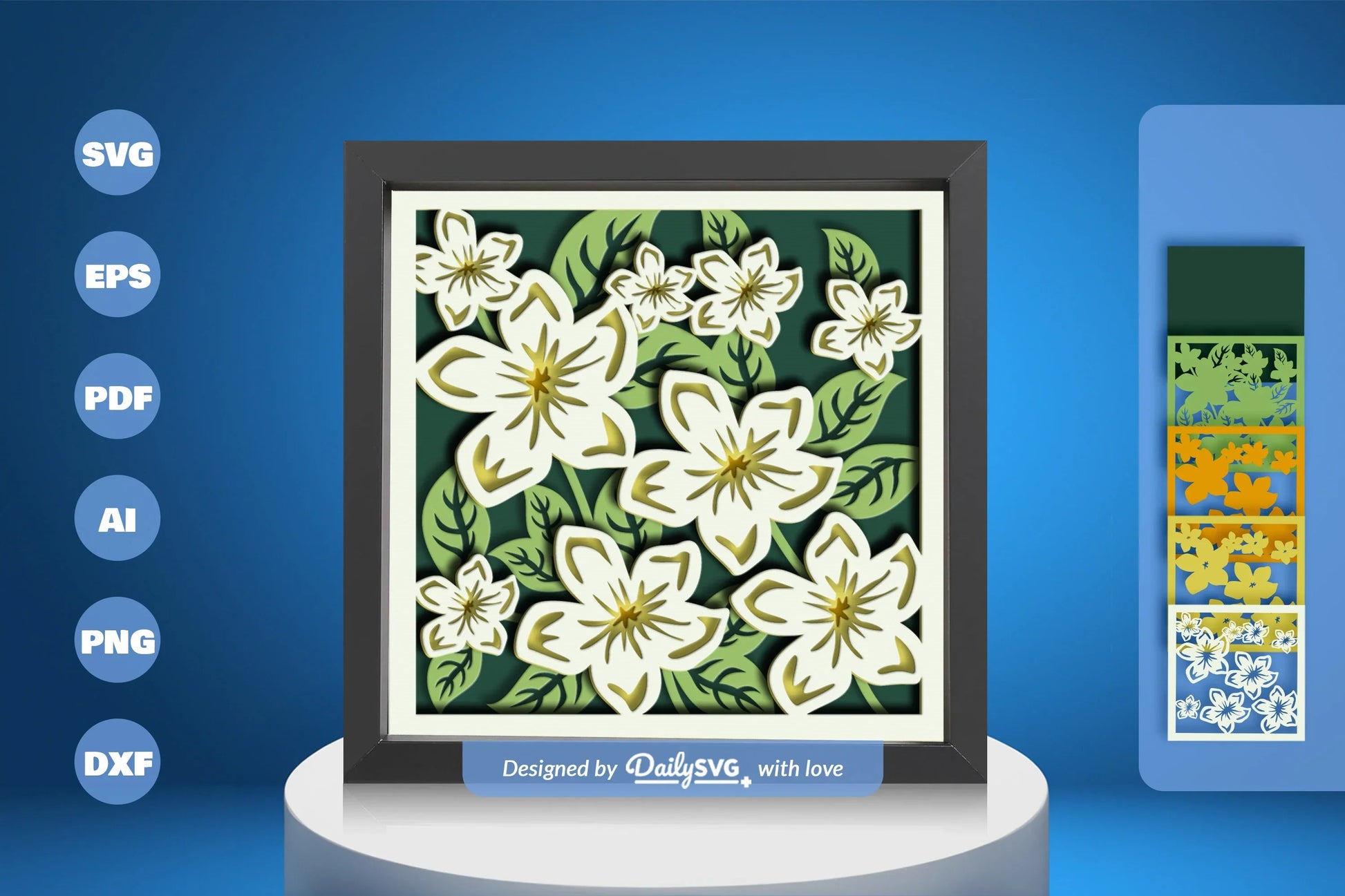 Spring Floral Papercut SVG Bundle 1 - CraftNest - Digital Crafting and Art