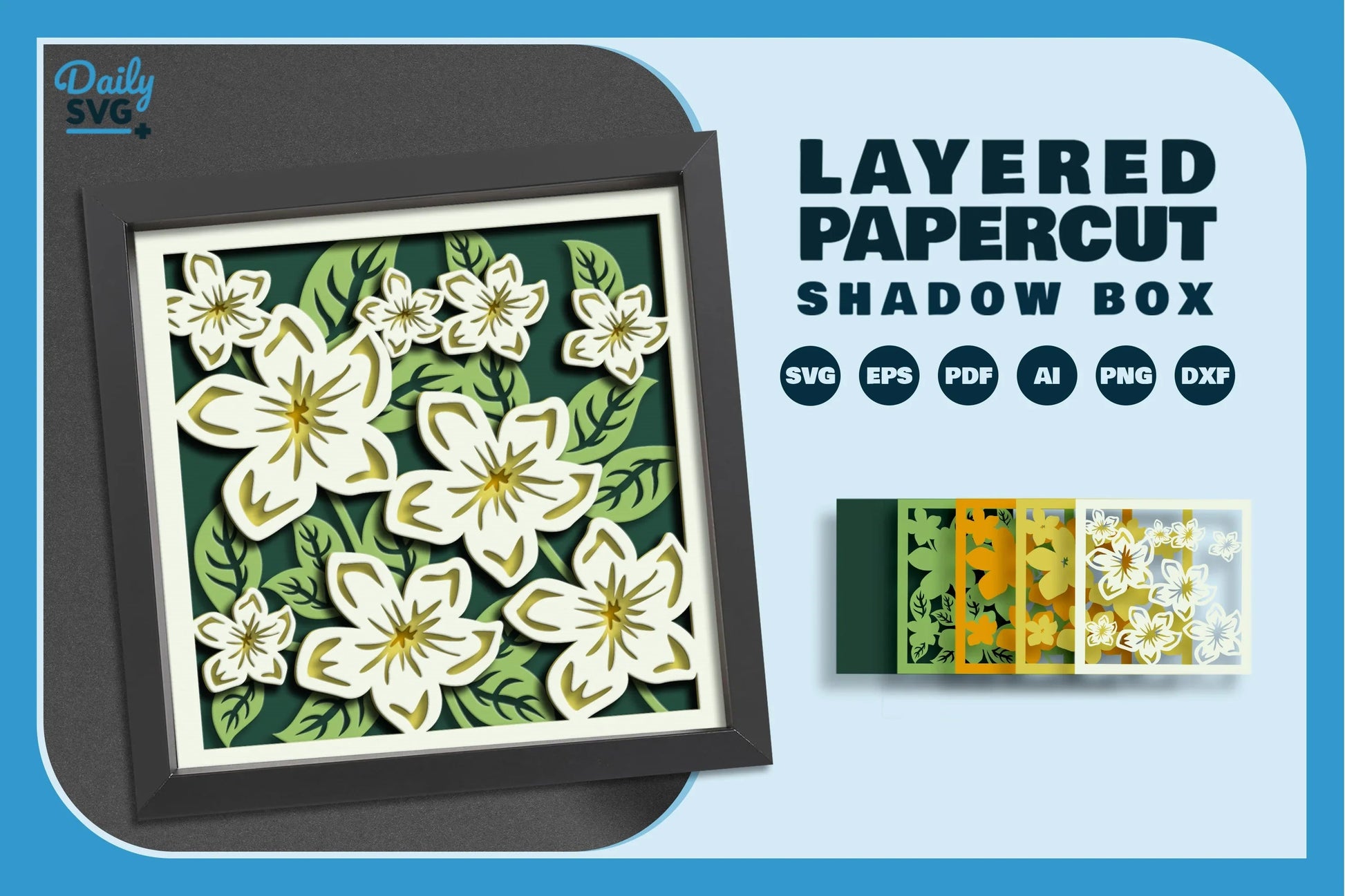 Spring Floral Papercut SVG Bundle 1 - CraftNest - Digital Crafting and Art