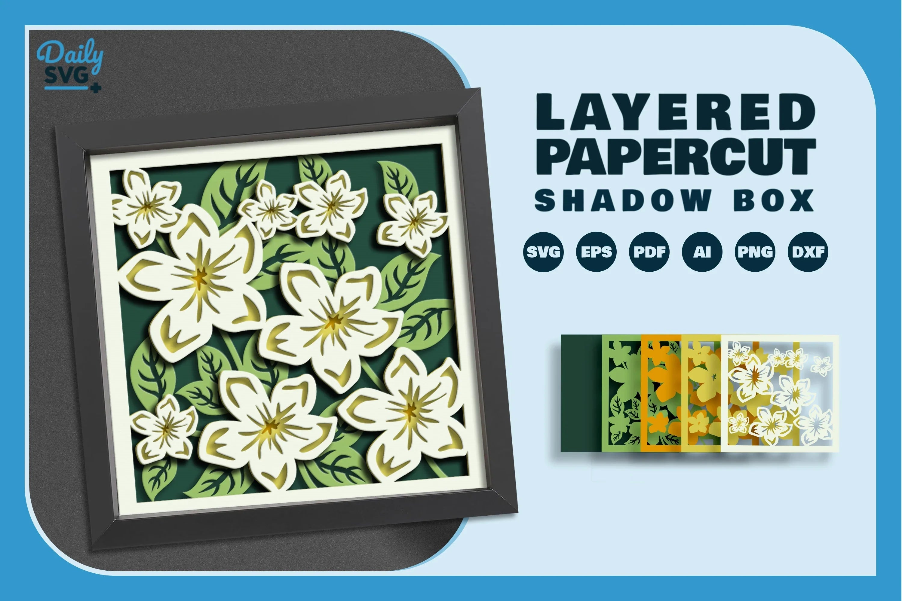 Spring Floral Papercut SVG Bundle 1 - CraftNest - Digital Crafting and Art