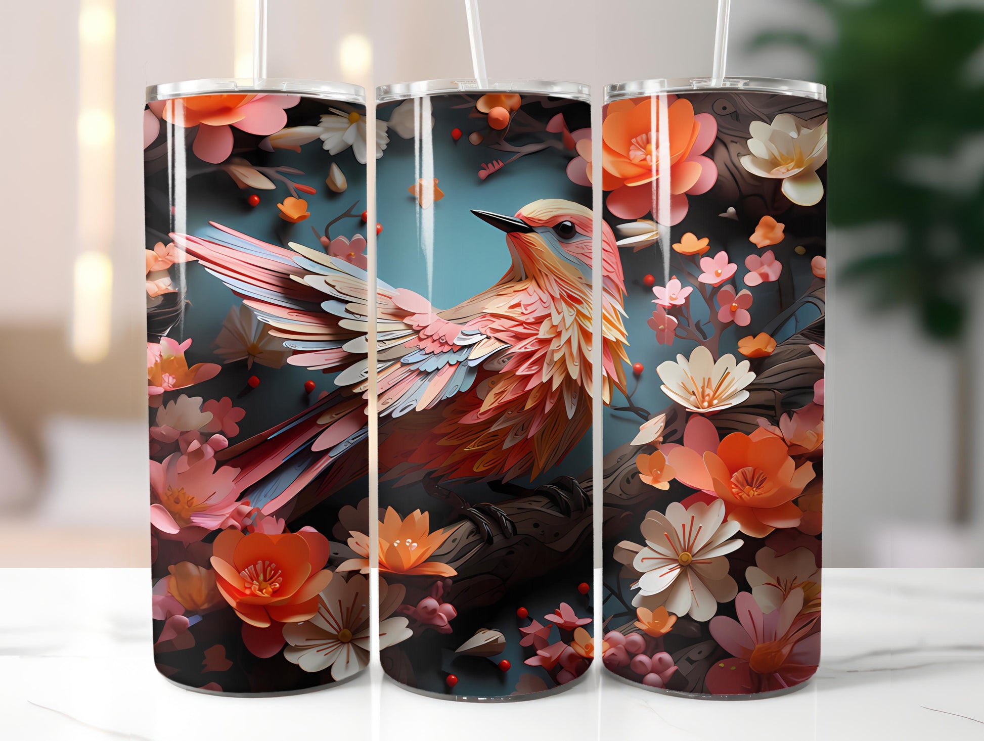 Spring Origami 5 Tumbler Wrap - CraftNest