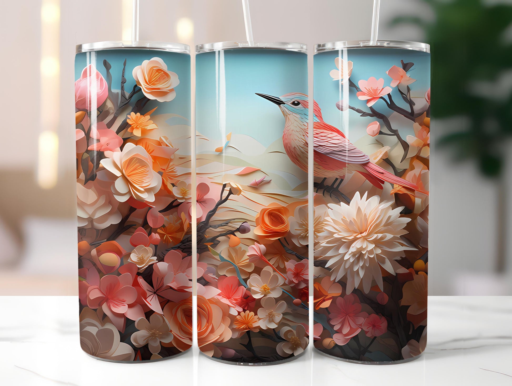 Spring Origami 6 Tumbler Wrap - CraftNest