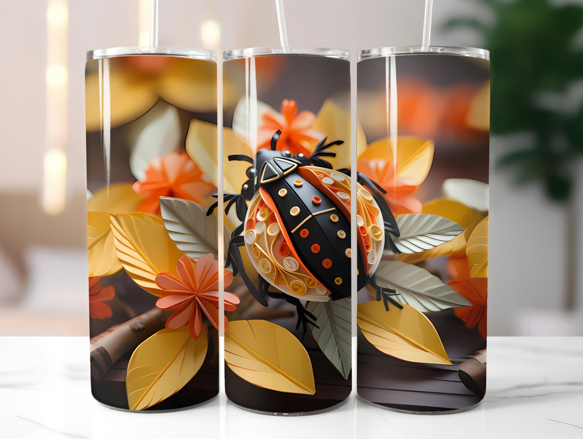 Spring Origami 6 Tumbler Wrap - CraftNest