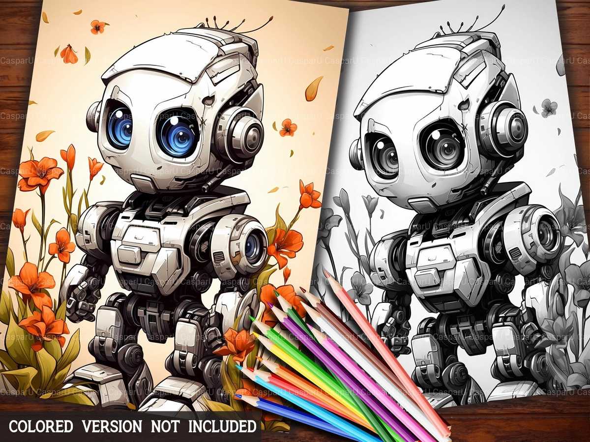 Spring Robots Coloring Books - CraftNest