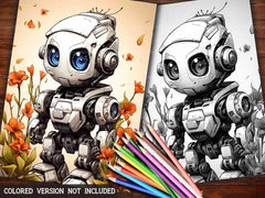 Spring Robots Coloring Books - CraftNest