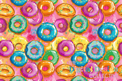 Colorful Sprinkled Donuts Seamless Digital Paper - CraftNest - Digital Crafting and Art