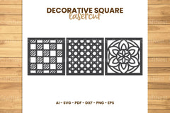 Square Lasercut SVG Bundle - CraftNest - Digital Crafting and Art