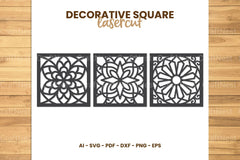 Square Lasercut SVG Bundle - CraftNest - Digital Crafting and Art